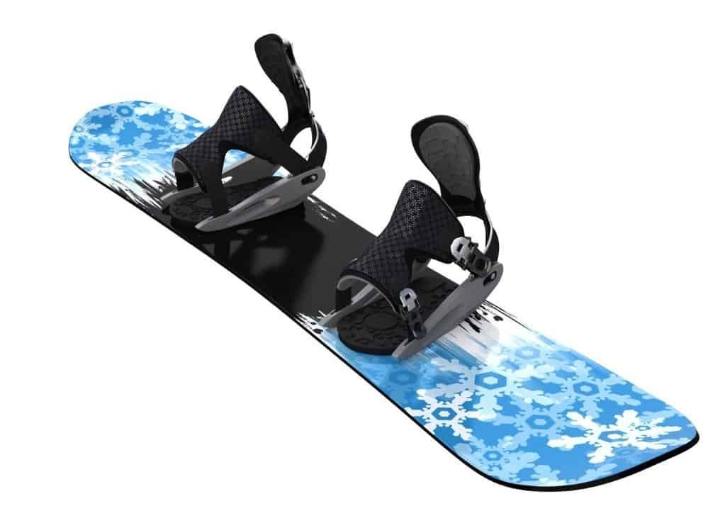 Snowboard with bindings